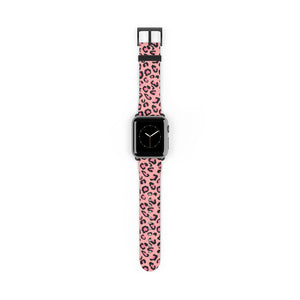 Pink Leopard Pring - Watch Band - Apple Watch Compatible - The Teez Project
