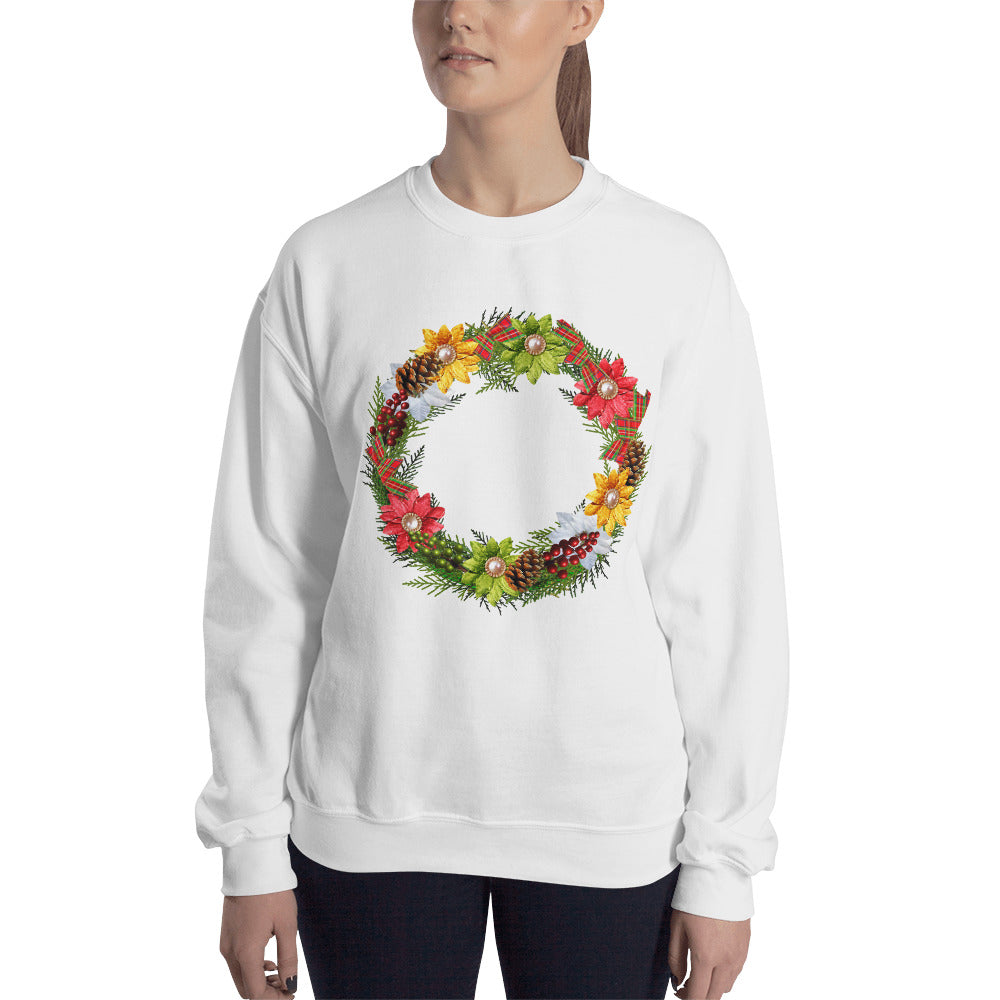 Christmas Wreath - Sweatshirt - The Teez Project