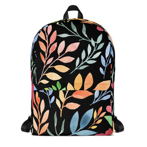 Black Floral - Backpack - The Teez Project