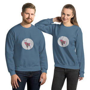 Reindeer Sweater Unisex Sweatshirt - The Teez Project