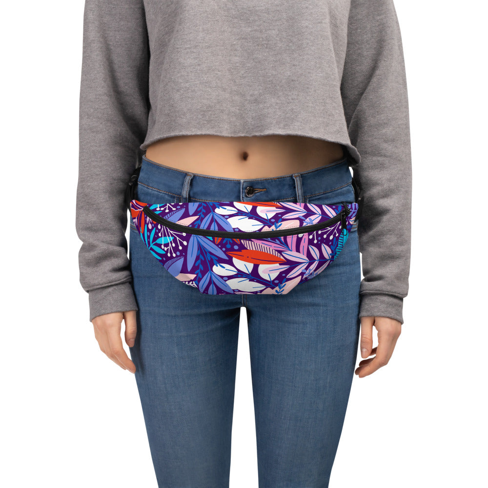 Purple Tropical Fanny Pack - The Teez Project